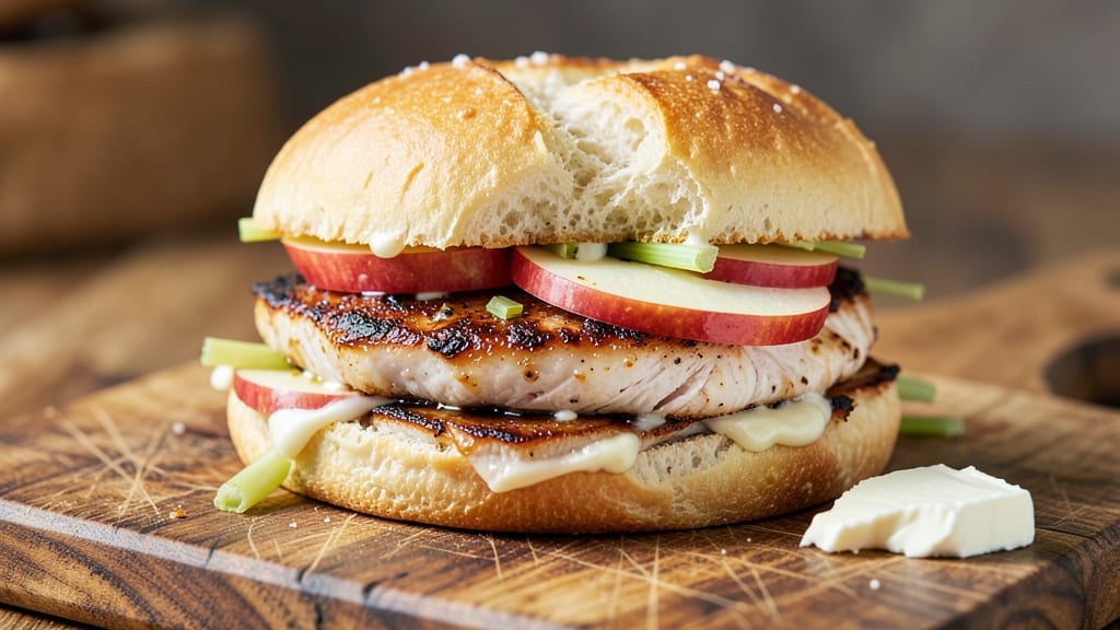 Chicken Apple Brie Sandwich Recipe: Crispy Celery and Melty Cheese Fusion