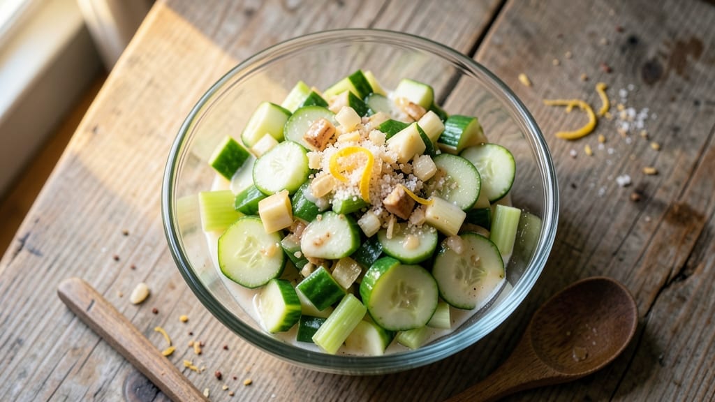 Apple Cucumber Relish Recipe Easy: Crunchy Celery and Tart Apple Refreshment in 10 Minutes