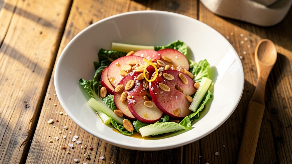 Apple and Nut Salad Recipe: Crunchy Celery and Toasted Almond Balance