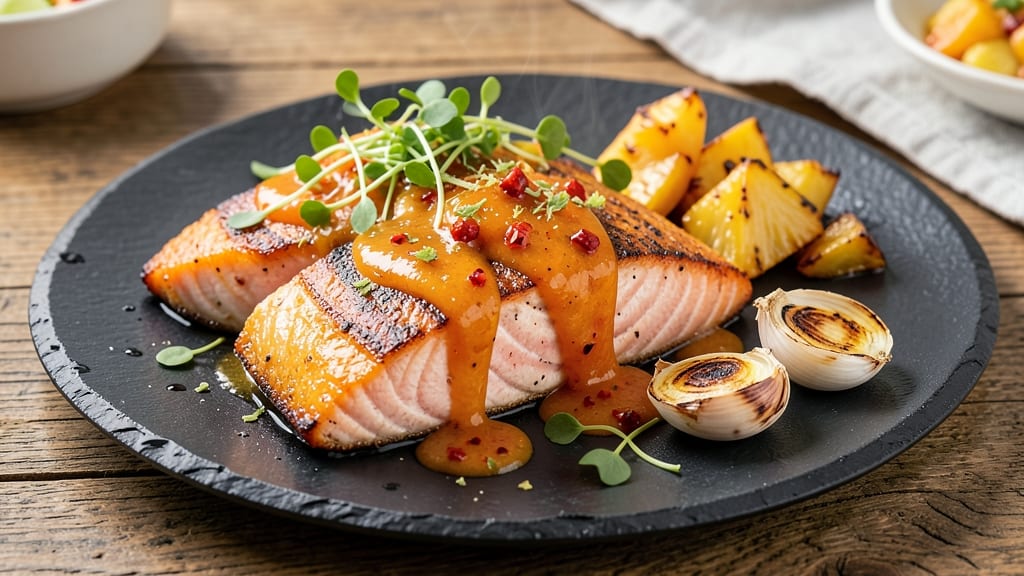 Roasted Pineapple Habanero Sauce Salmon Recipe: Sweet Heat That Caramelizes Skin