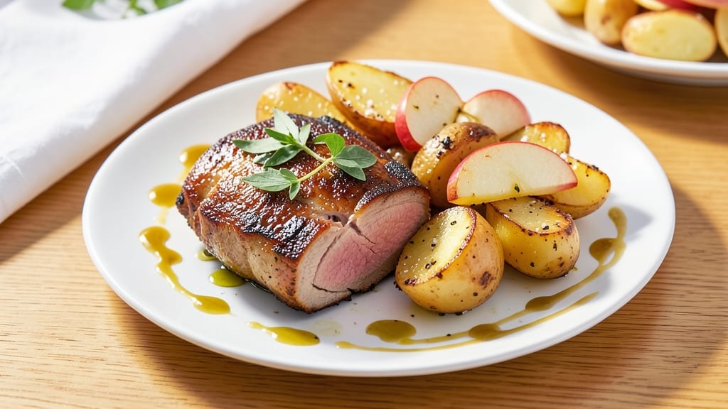 Pork Chop Apple Potato Recipe: One-Pan Crispy Roast with Caramelized Sweetness