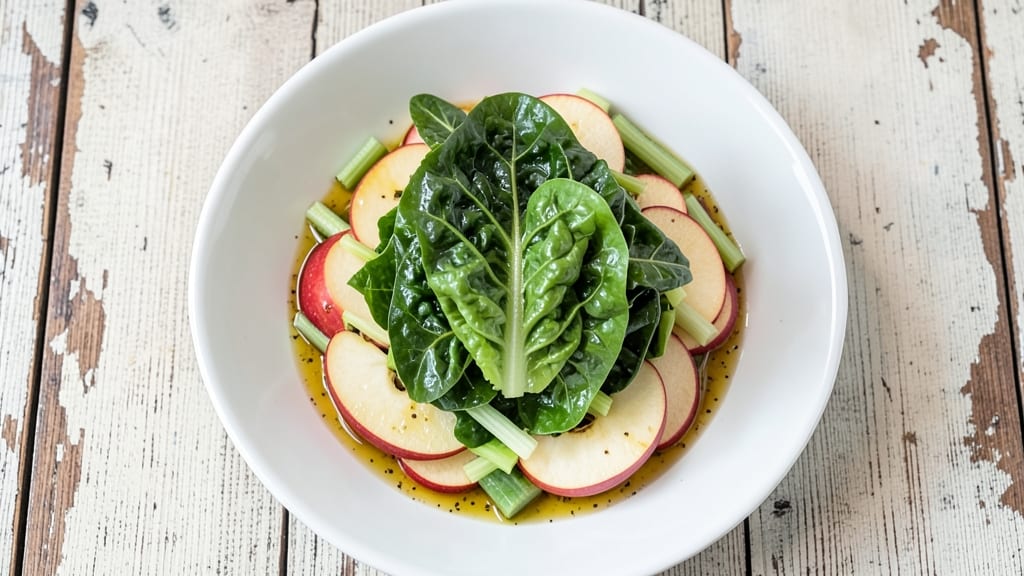 Apple Romaine Salad Recipe: Crisp Celery and Sweet Apple Crunch With Creamy Mustard Vinaigrette