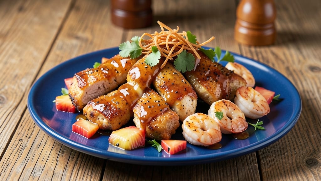 Crispy Pineapple Chicken and Shrimp Cheesecake Factory Copycat Recipe: Cheesecake Factory's Signature Sweet-Savory Glaze