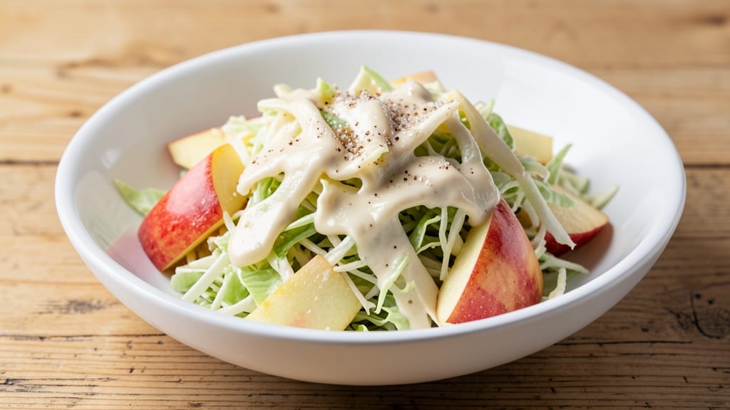 Creamy Apple Coleslaw Recipe: Buttery Mayonnaise and Crisp Apple Shreds