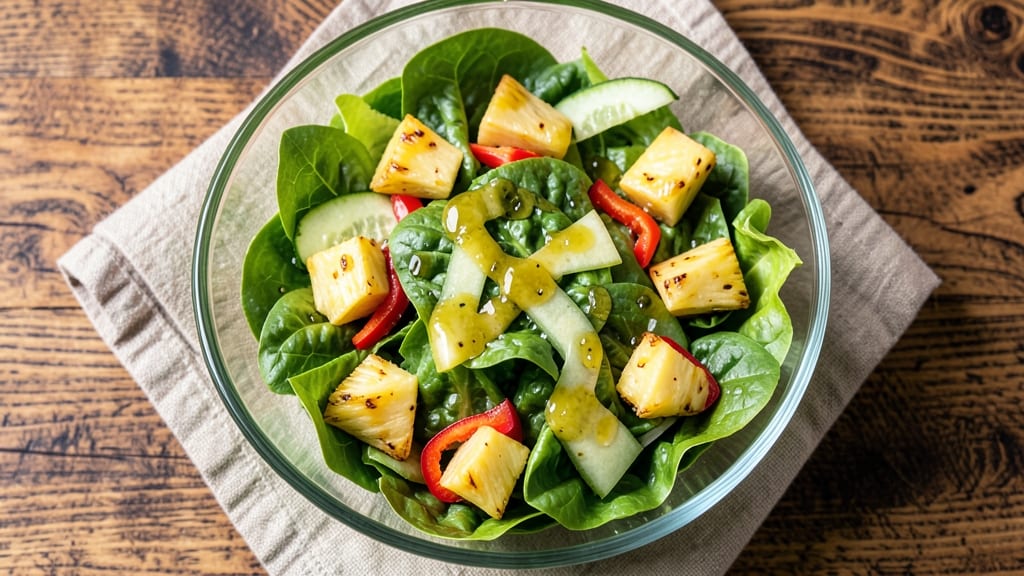 Green Salad With Pineapple Recipe: Tropical Crunch Meets Refreshing Sweetness
