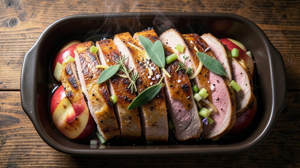 Apple Stuffed Boneless Pork Loin Roast Recipe: Juicy Meat Cradled in Spiced Apple-Celery Filling