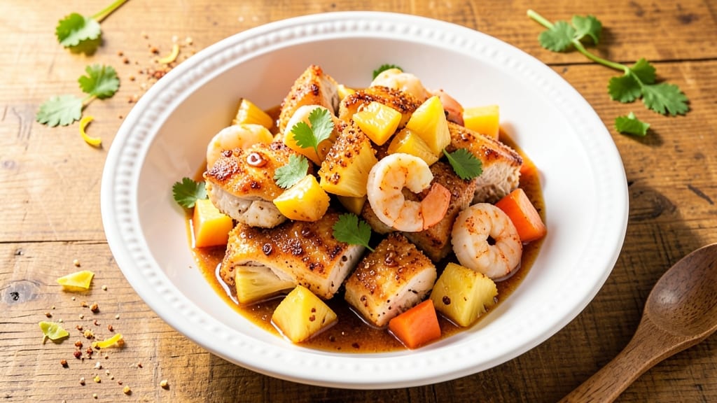 Crispy Pineapple Chicken and Shrimp Recipe: Sweet-Tangy Glaze with Caramelized Edges