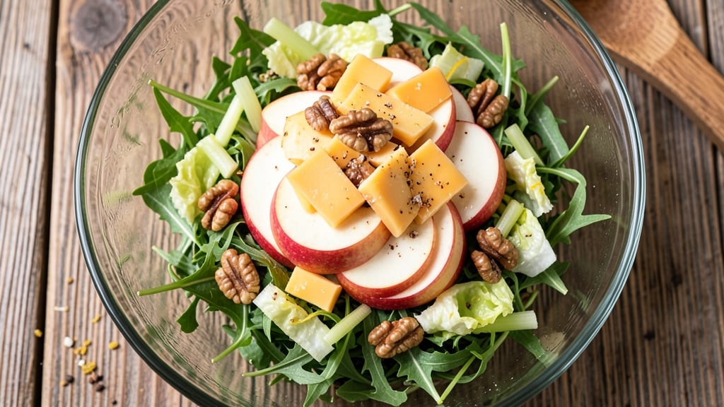 Apple and Cheese Salad Recipe: Crunchy Celery and Sharp Cheddar Crunch