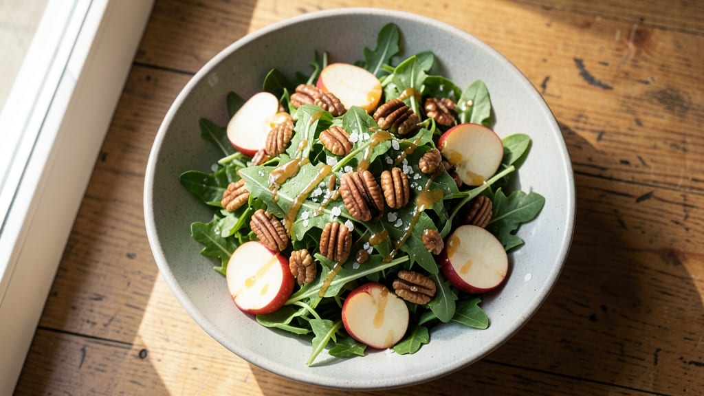 Apple Pecan Arugula Salad Recipe: Sweet-Tart Crunch With Nutty Bite