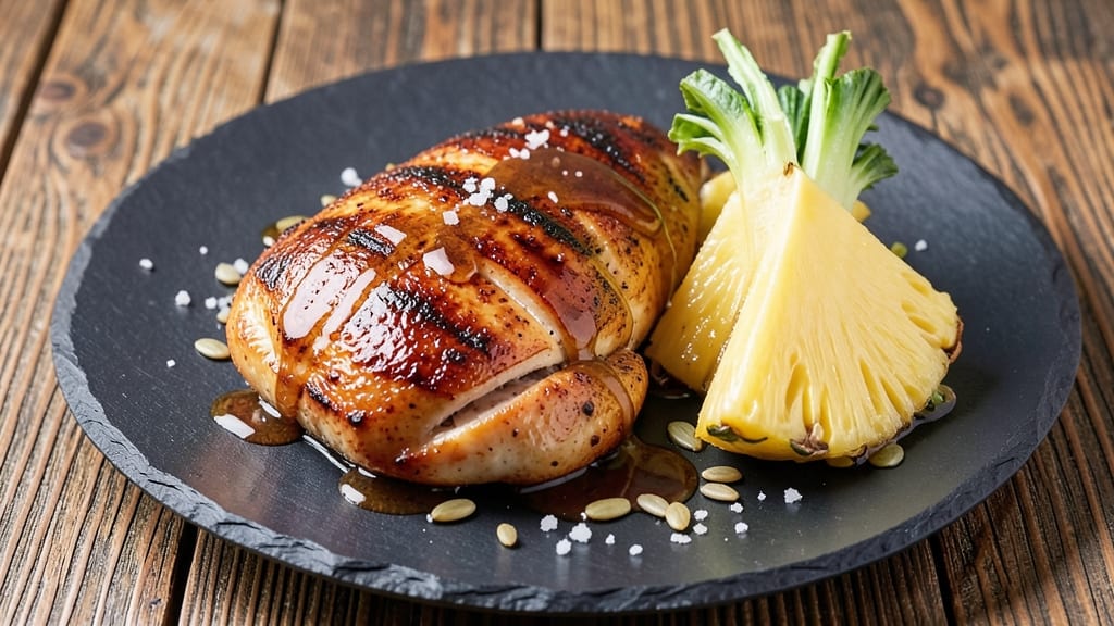 Baked Chicken Breast With Fresh Pineapple Recipe: Grilled-Fruit Crisp With Juicy Meat