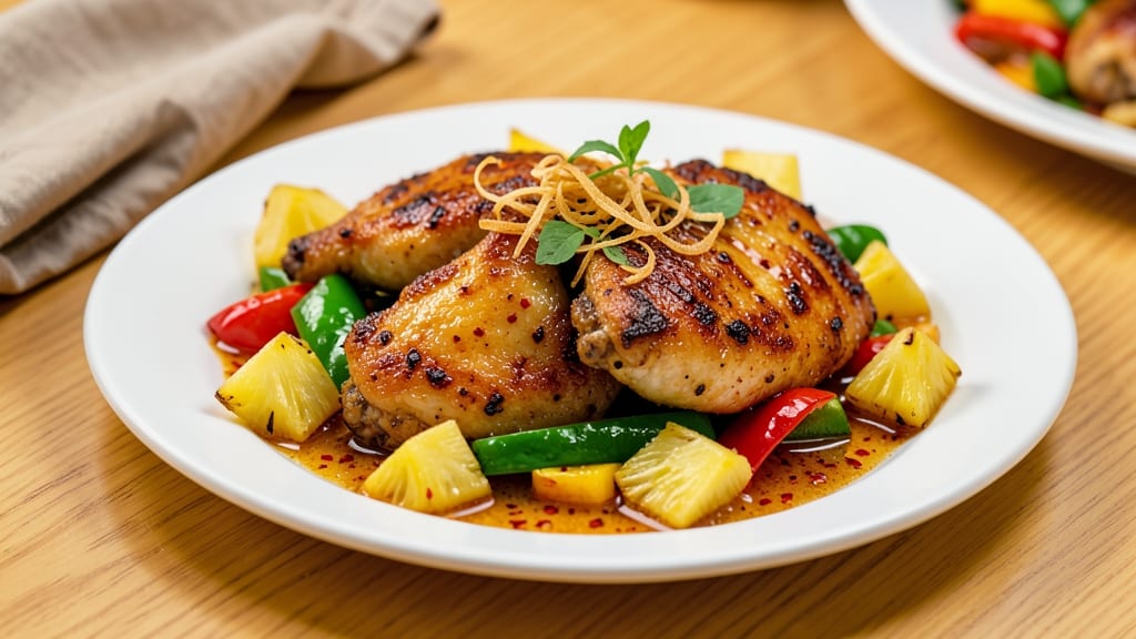 Sweet Sour Chicken Pineapple Peppers Recipe: One-Pan Tangy Crispy Fusion