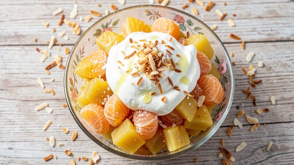 Dole Pineapple Fruit Salad Recipe: Crunchy Mandarin and Toasted Coconut Topping