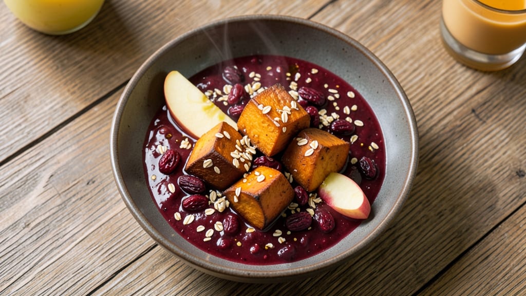Cranberry Sauce Sweet Potato Apple Recipe: Warm Spice Streusel Crowns Tart Filling