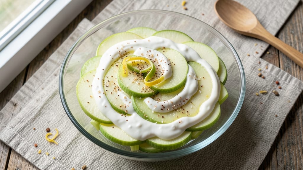 Apple Salad Dessert Recipe: Crunchy Apple-Celery Layers With Creamy Cheese Dressing
