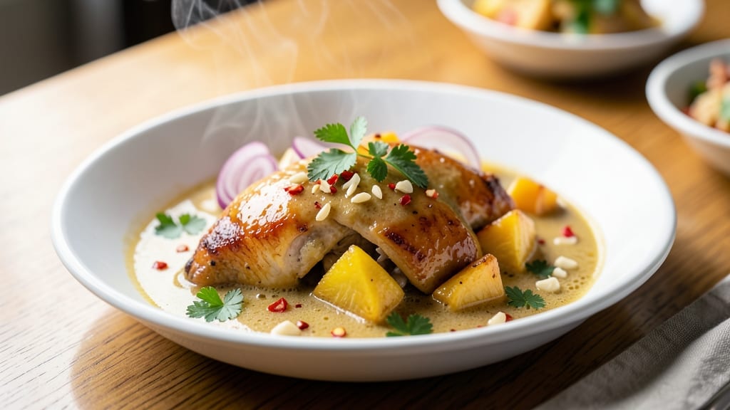 Chicken With Coconut Milk and Pineapple Filipino Recipe: One-Pan Creamy-Sweet Balanced Feast