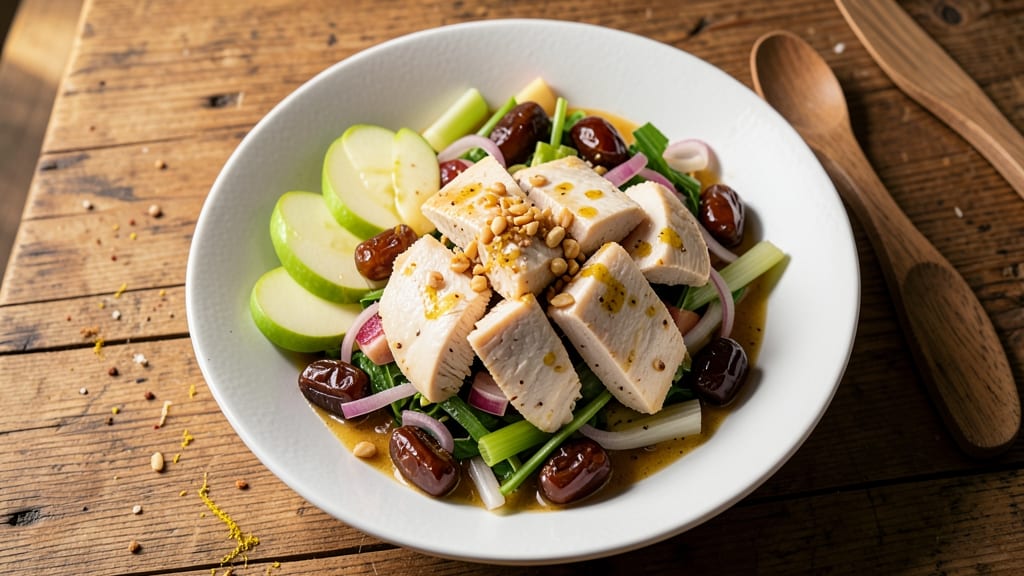 Apple Date Chicken Salad Recipe: Crisp Celery and Sweet Tart Apple Bites
