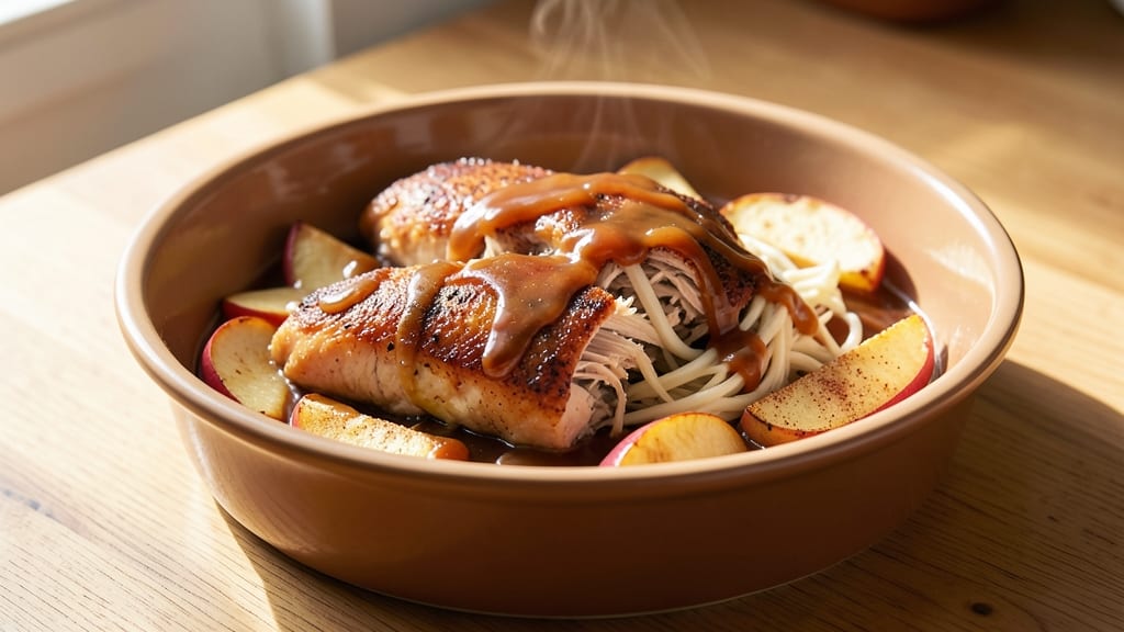 Slow Cooker Apple Cider Pulled Chicken Recipe: Fall-Apart Tenderness With Spiced Cider Glaze