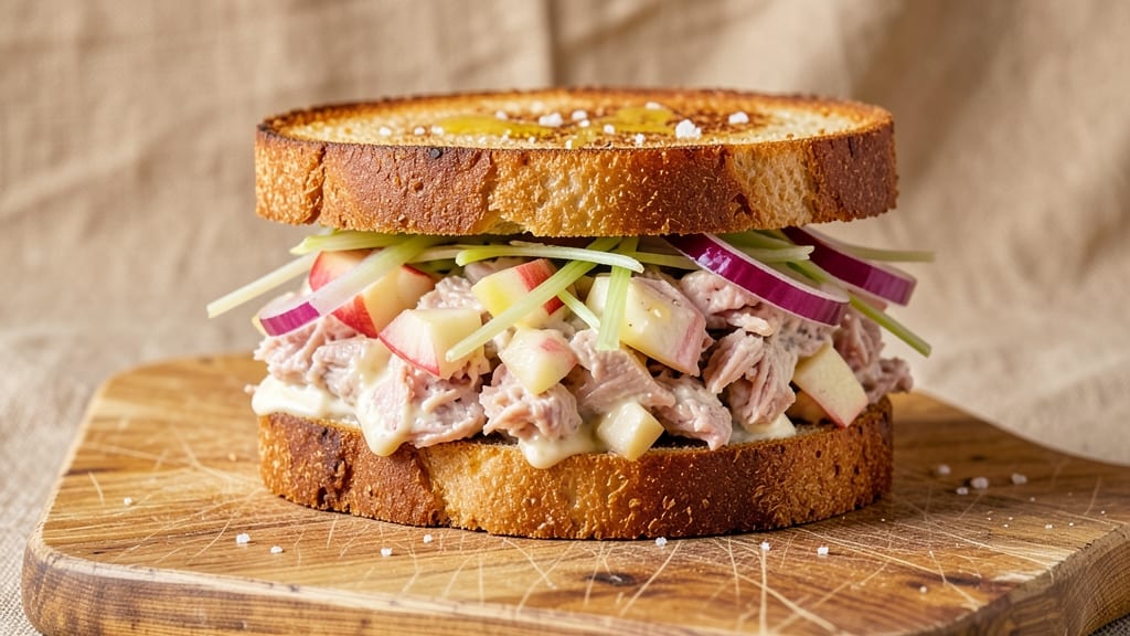 Apple Tuna Sandwich Recipe: Crunchy Celery and Creamy Mayo Layers