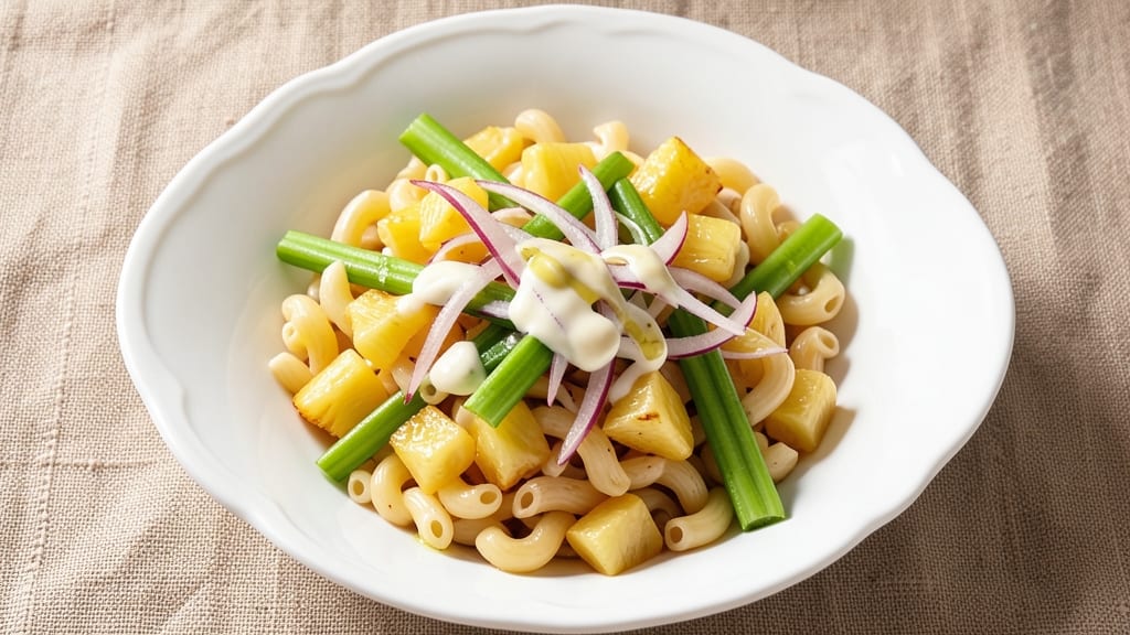 Macaroni and Pineapple Salad Recipe: Tropical Twist With Crunchy Celery Bites