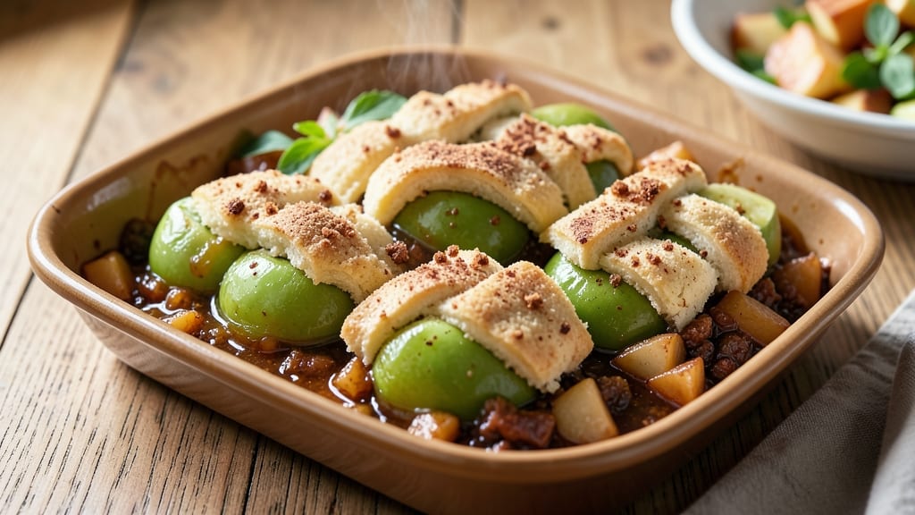 Paula Deen's Apple Cobbler Recipe: Buttery Streusel Crown Over Spiced Apple Filling