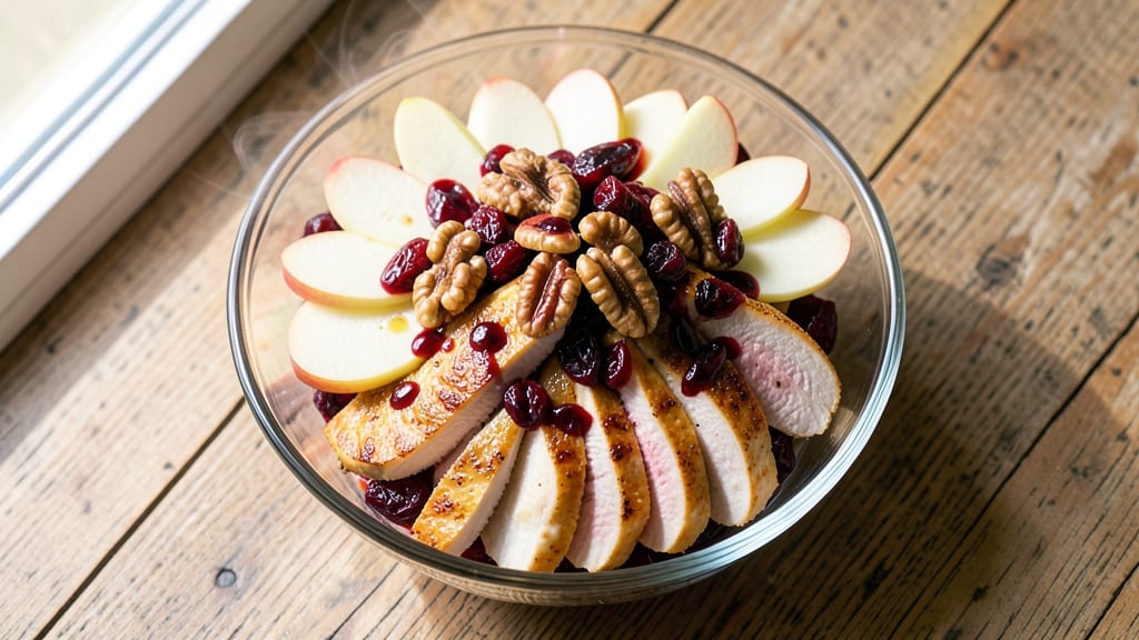 Chicken Cranberry Apple Walnut Salad Recipe: Crunchy Nut-Fruit Crunch in 20 Minutes