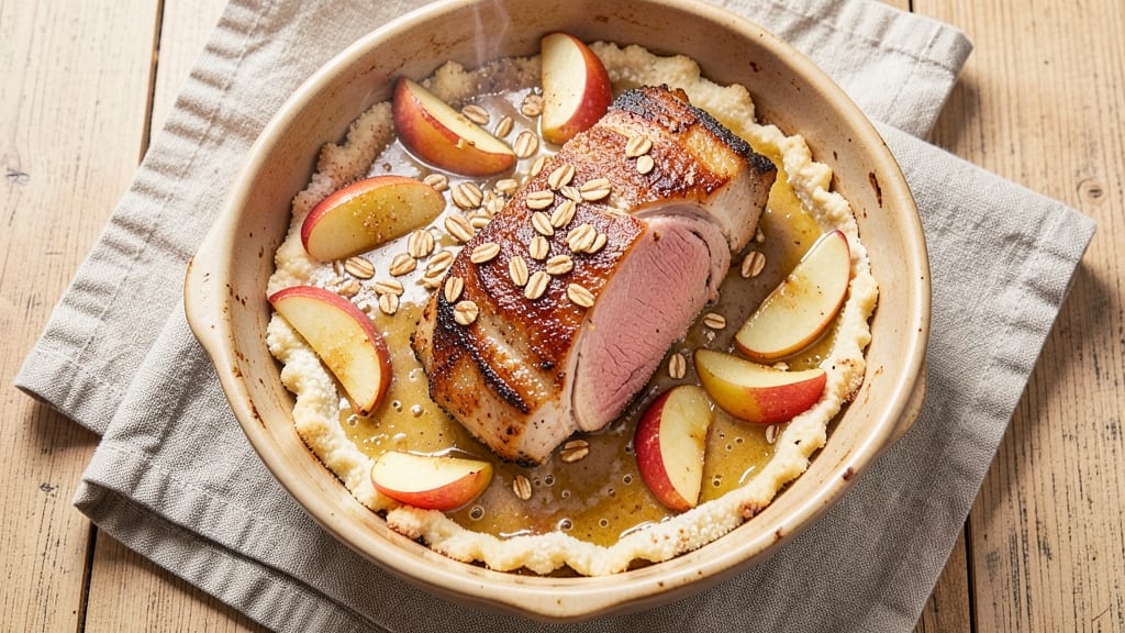 Pork Chops, Apples, and Casserole Recipe: Savory-Sweet Streusel Topping Locks in Juices