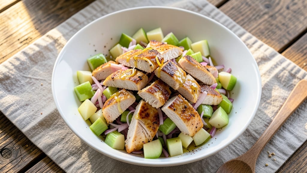 Chopped Chicken and Apple Salad Recipe: Crunchy Celery and Sweet Tart Apple Crunch Fusion