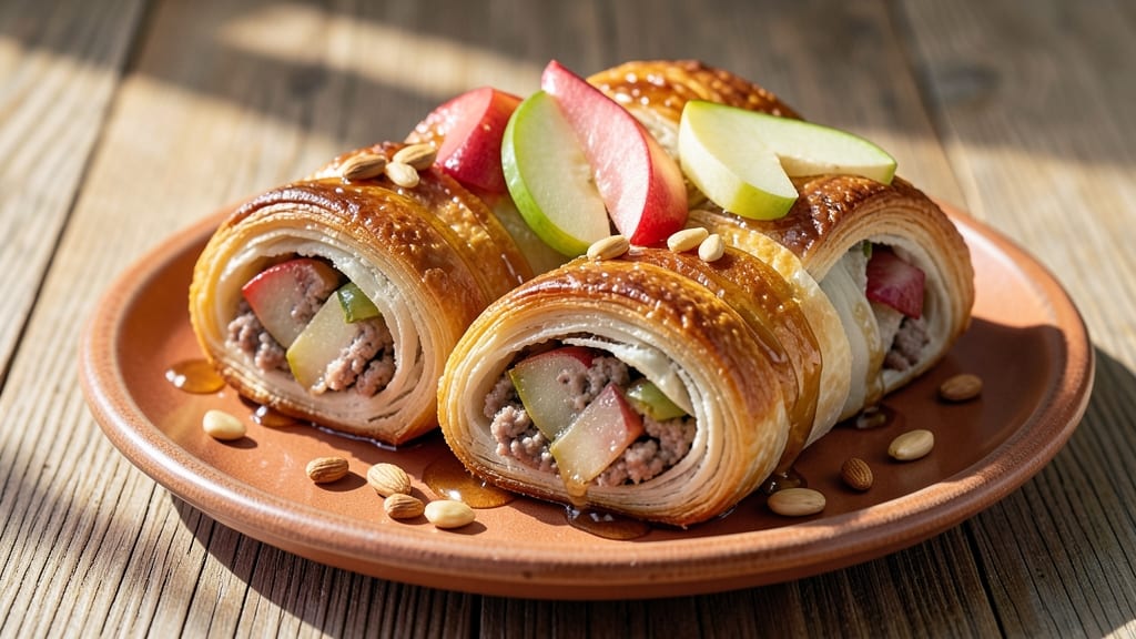 Pork and Apple Sausage Rolls Recipe: Flaky Pastry Wrapped in Sweet-Savory Bliss