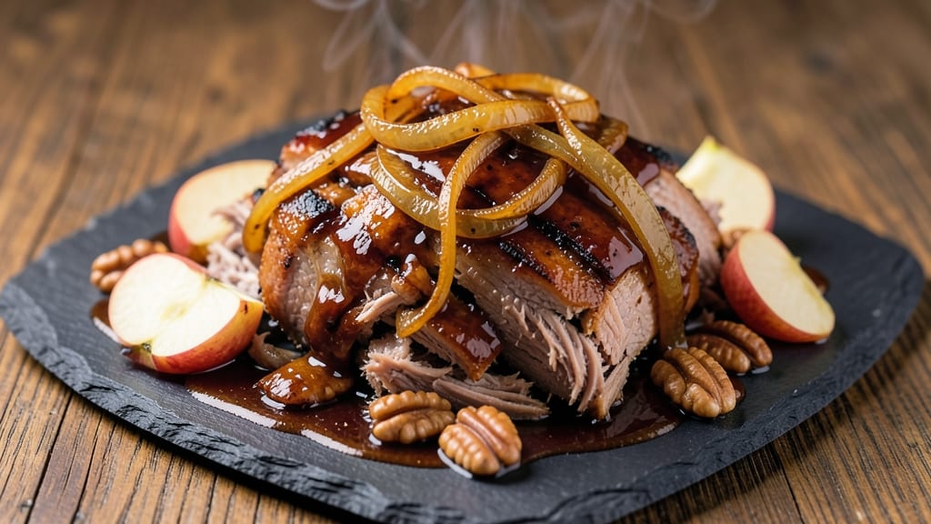 Apple Bourbon Pulled Pork Recipe: Slow-Smoked Spice with Boozy Apple Glaze Magic