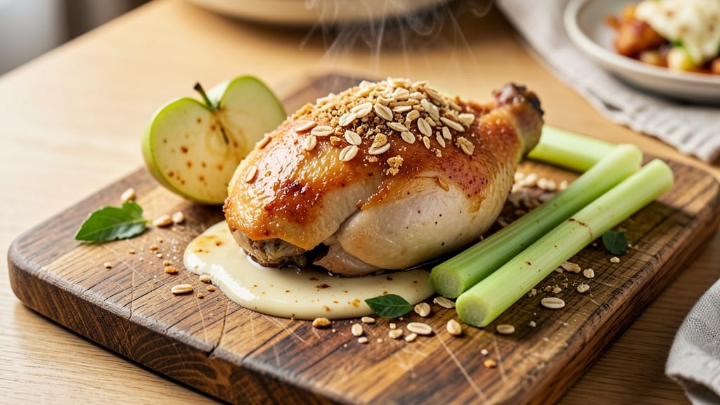 Stephenson's Apple Farm Baked Chicken Recipe: Celery-Apple Crunch With Savory Streusel Topping