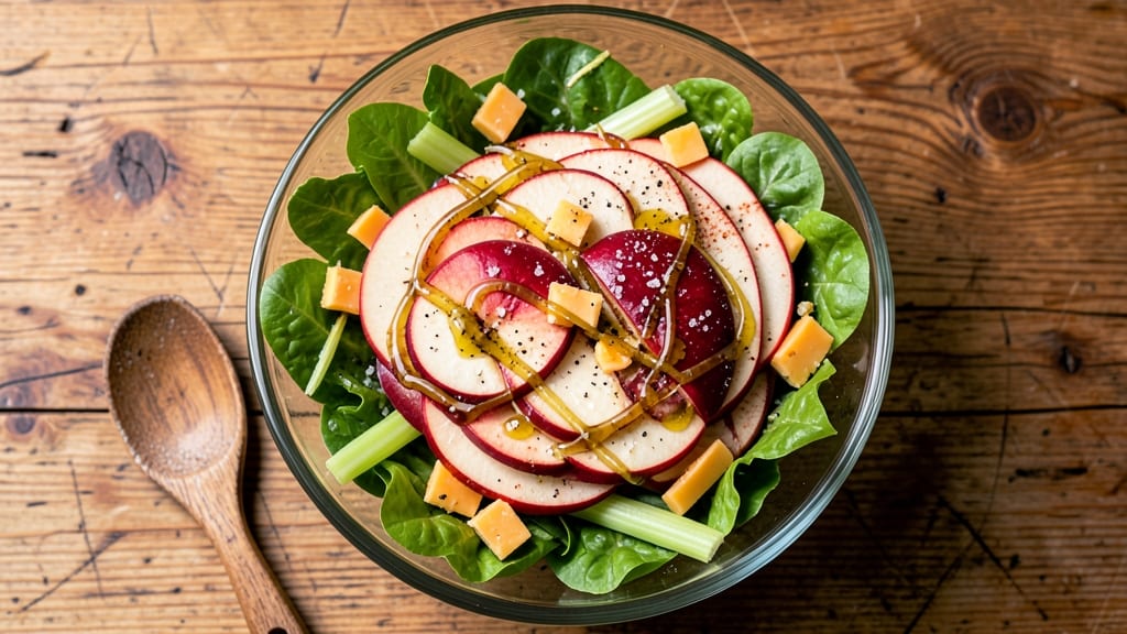 Paula Deen's Apple Salad Recipe: Crunchy Celery and Sweet Apple Harmony with Creamy Dressing