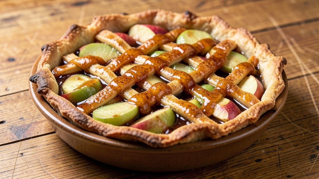 Apple Pie With Rum Sauce Recipe: Boozy Streusel Hugs Warm Spiced Filling