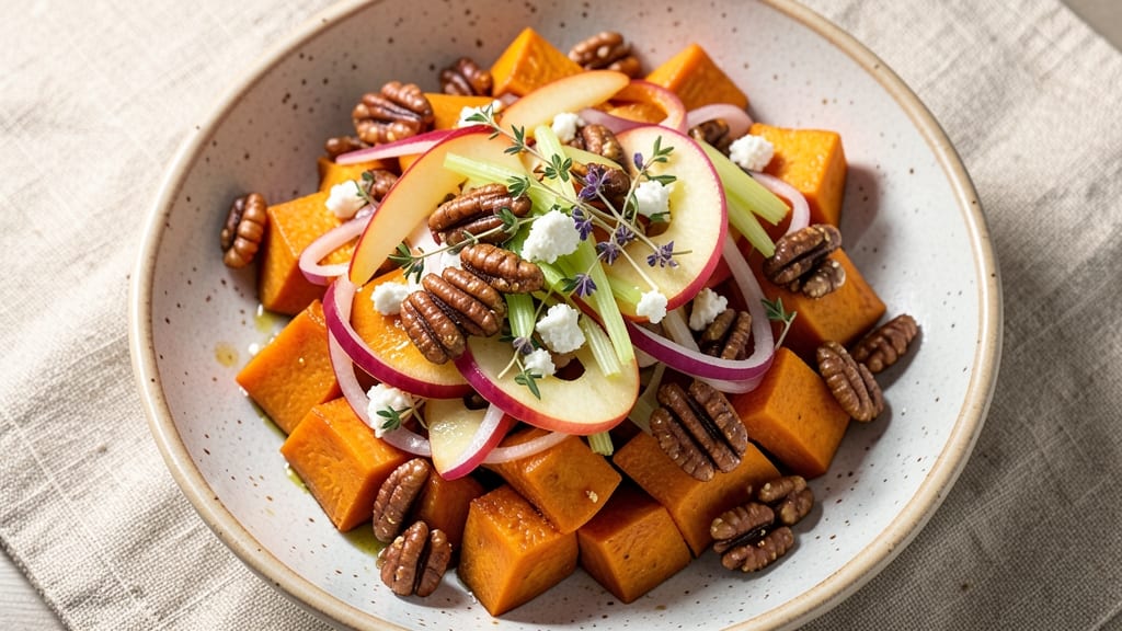 Pumpkin Pecan Pie Apple Salad Recipe: Crunchy Celery and Warm Spice Fusion
