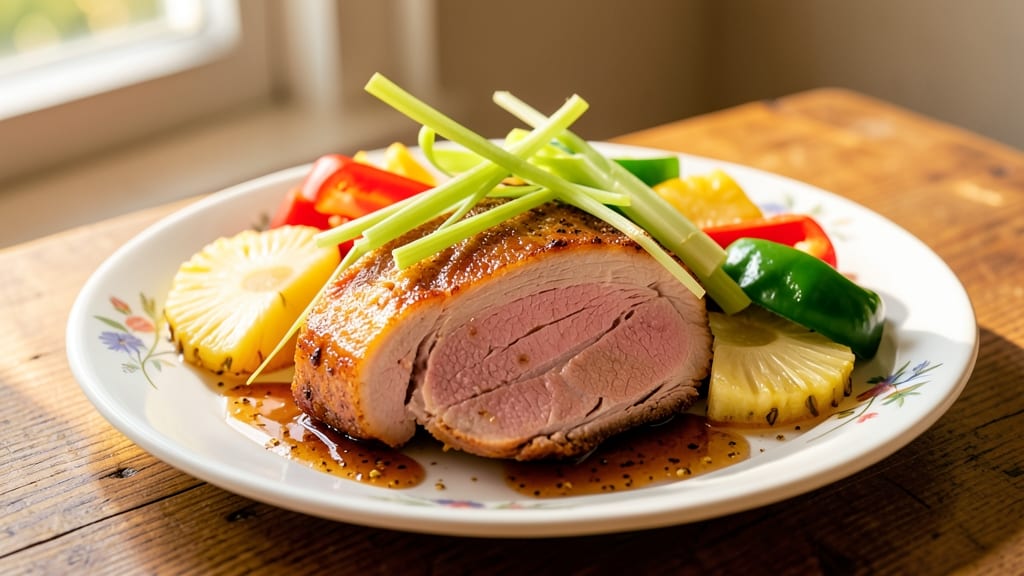 Pre Cooked Ham and Pineapple Recipe: Glazed Sweetness With Celery Pepper Crunch