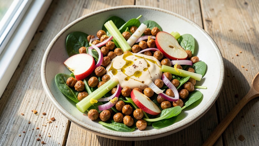 Apple Chickpea Salad Recipe: Crunchy Celery and Sweet Tart Apple Harmony in One Bowl