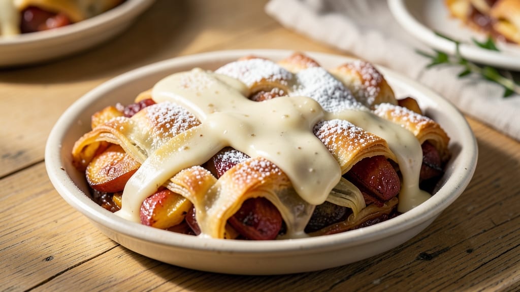 Apple Strudel With Vanilla Sauce Recipe: Flaky Layers and Creamy Vanilla Drizzle