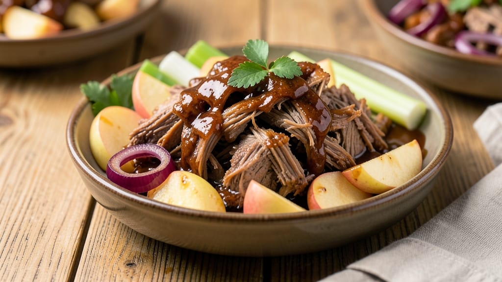 Apple Pulled Pork Slow Cooker Recipe: Celery-Apple Crunch Meets Fall-Apart Meat