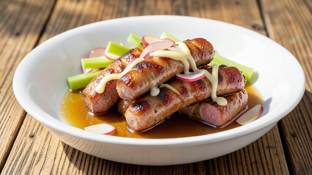 Turkey Apple Breakfast Sausage Recipe: Peppery Celery and Apple Cider Simmered Together