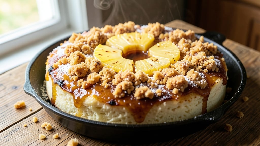 Paula Deen's Pineapple Upside Down Cake Recipe: Buttery Streusel Crown Over Caramelized Fruit