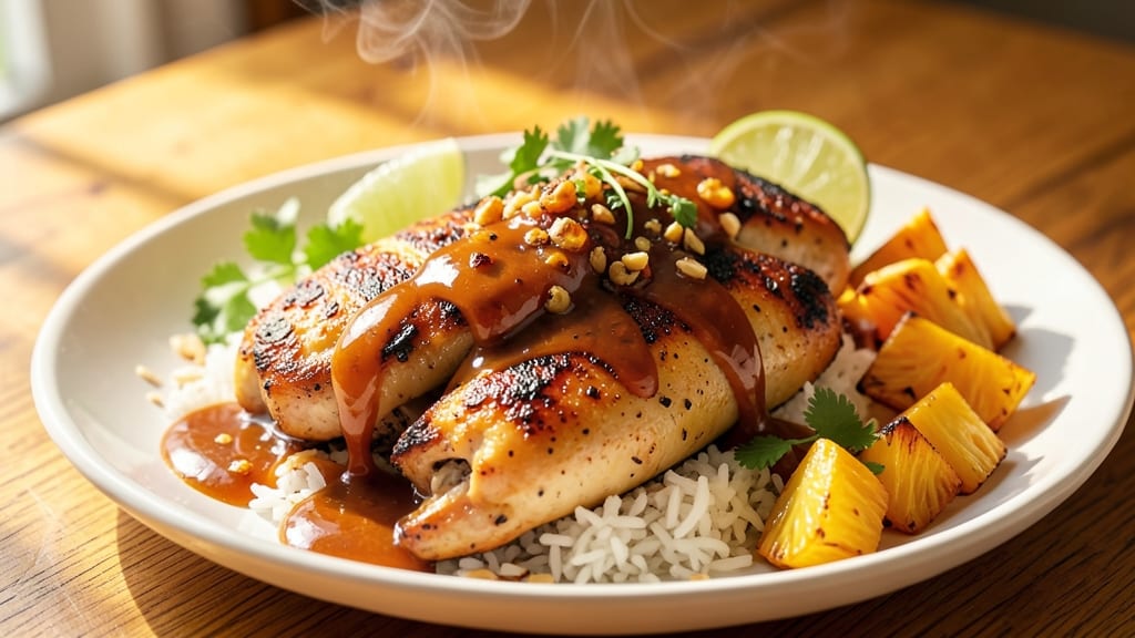 Roasted Pineapple, Habanero Sauce Chicken Recipe: Fiery-Sweet Glaze That Caramelizes Edges
