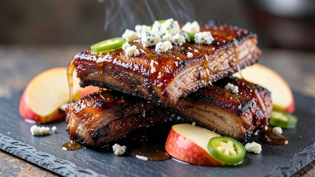 Apple Jalapeno Smoked Ribs Recipe: Spicy-Sweet Bark With Crispy Celery Snap