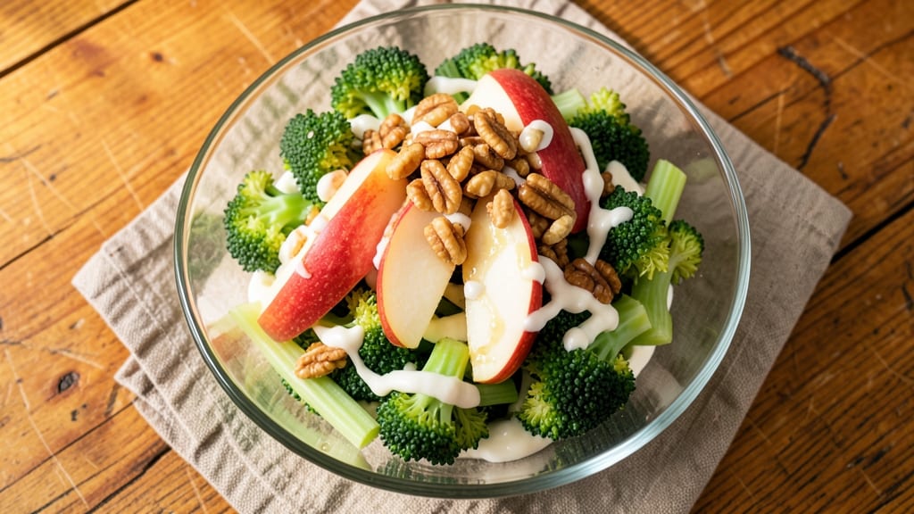 Honey Crisp Apples and Broccoli Salad Recipe: Crunchy Celery Apple Bites with Creamy Honey Dressing