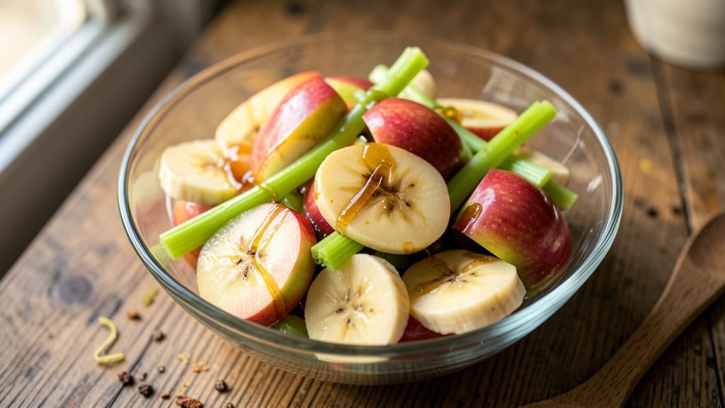 Apple and Banana Salad Recipe: Crunchy Celery and Citrus Brightness Boost