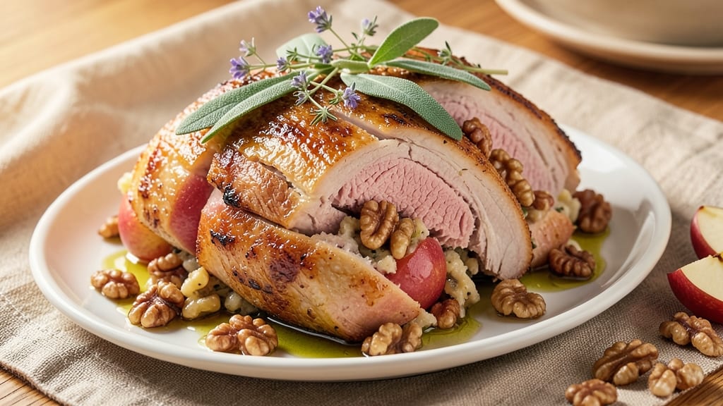 Apple Walnut Stuffed Pork Roast Recipe: Crunchy-Sweet Filling That Locks in Juices