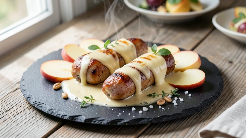 Apple Gouda Chicken Sausage Recipe: Sweet-Caramelized Cheese Crunch in One Pan
