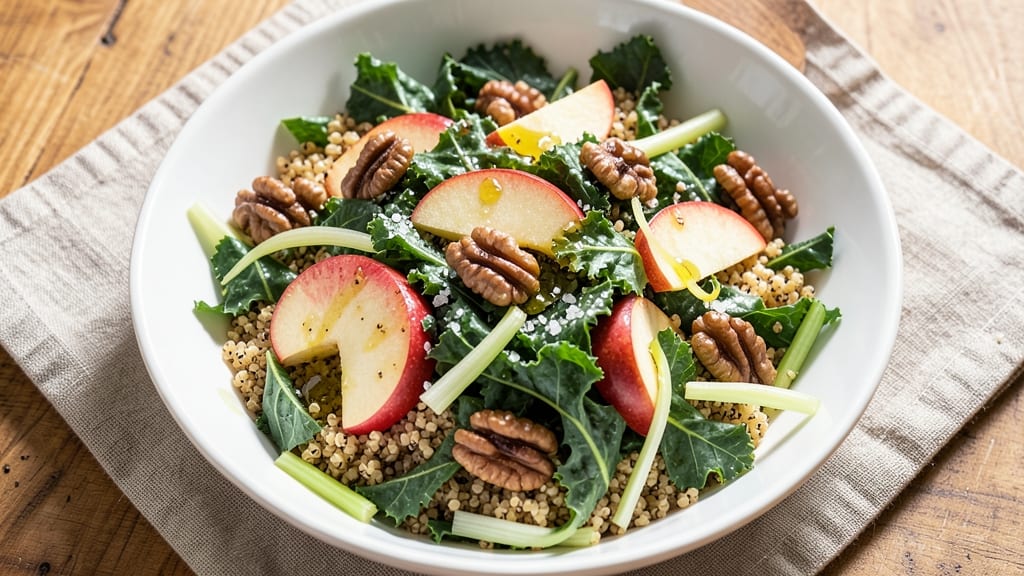 Kale, Apple, and Quinoa Salad Recipe: Crunchy Celery Twist for Long-Lasting Crunch