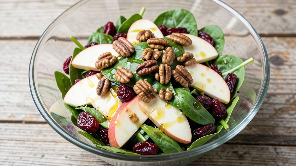 Fresh Apple Cranberry Pecan Salad Recipe: Crunchy Sweet Tart Bite in 15 Minutes