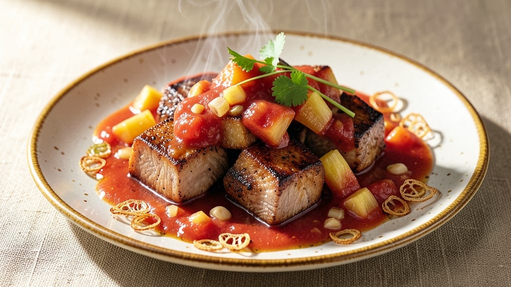 Pork With Pineapple And Tomato Sauce Recipe: Tropical-Sweet Glaze With Juicy Meat Bites