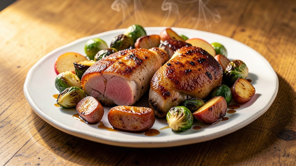 Chicken Apple Sausage Brussels Sprouts Recipe: Apple-Caramelized Sprouts With Herbed Sausage Crust