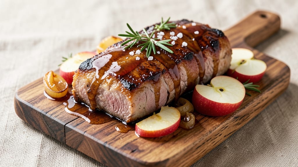 Apple Bourbon Pork Tenderloin Recipe: Deep Caramelized Glaze With Boozy Tang